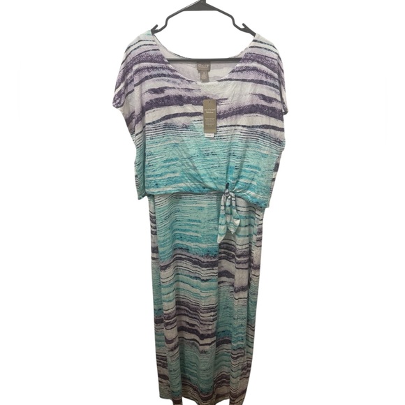 Chico's Dresses & Skirts - Chico’s Calming Waves Thandie Jersey Maxi Dress Sleeveless Size XL